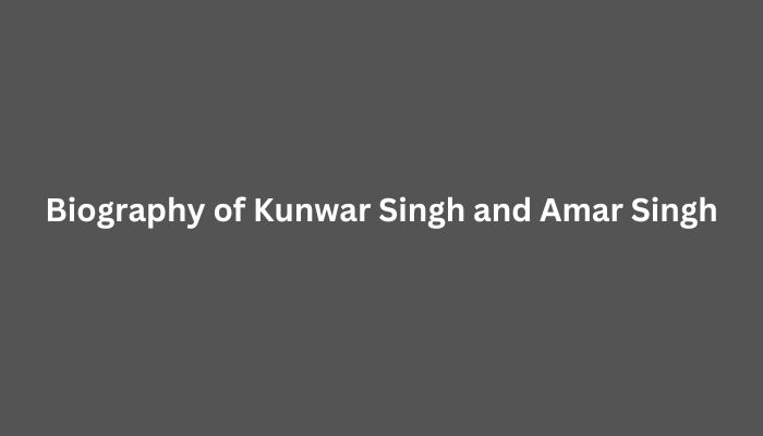 writer of biography of kunwar singh and amar singh