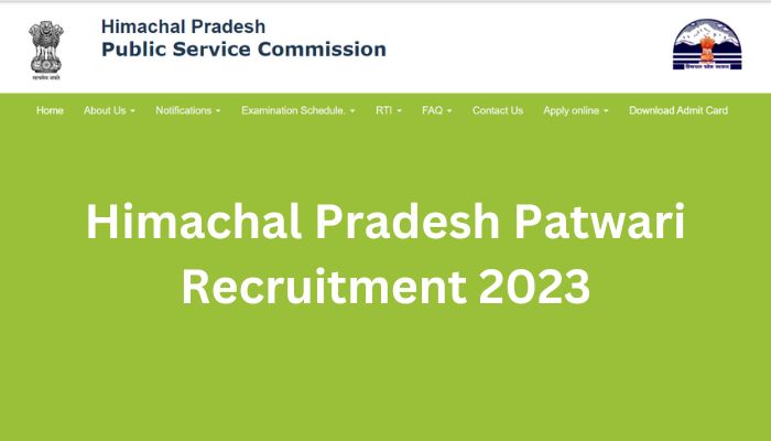 Himachal Pradesh Patwari Recruitment 2023
