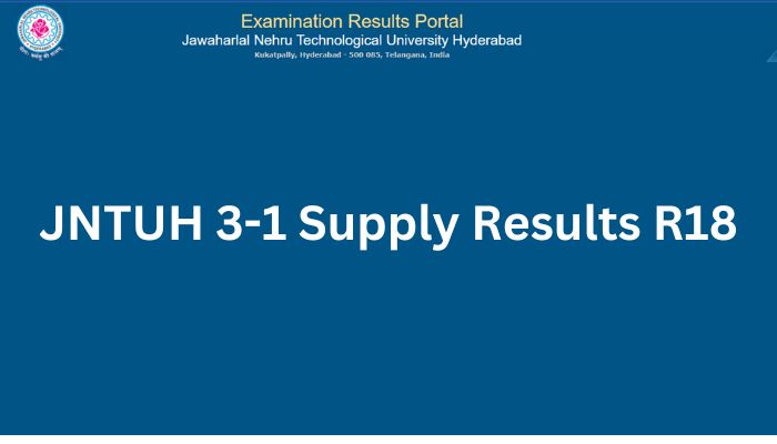 JNTUH 3-1 Supply Results R18