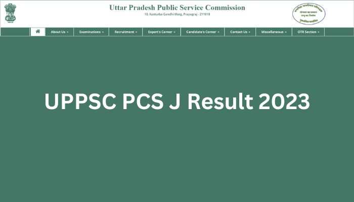 UPPSC PCS J Result 2023
