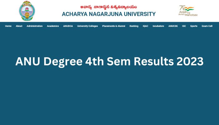 ANU Degree 4th Sem Results 2023