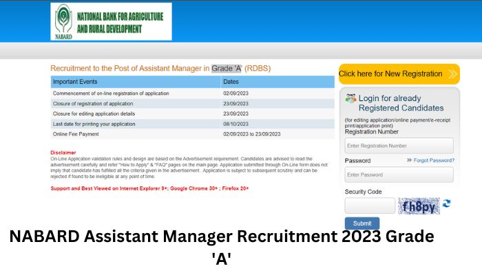 NABARD Assistant Manager Recruitment 2023 Grade A