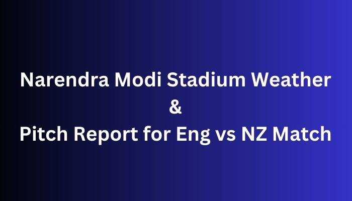 Narendra Modi Stadium Weather Today & Pitch Report