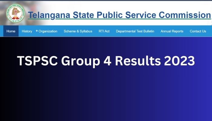 TSPSC Group 4 Results 2023