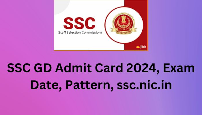 SSC GD Admit card 2024