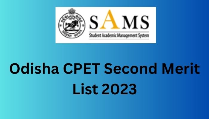 Odisha CPET Second Merit List 2023