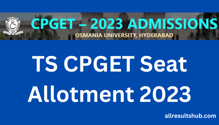 TS CPGET Seat Allotment 2023