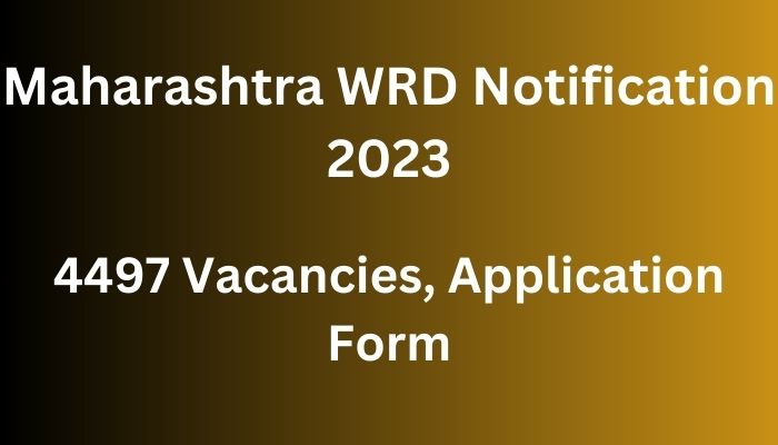 Maharashtra WRD Notification 2023