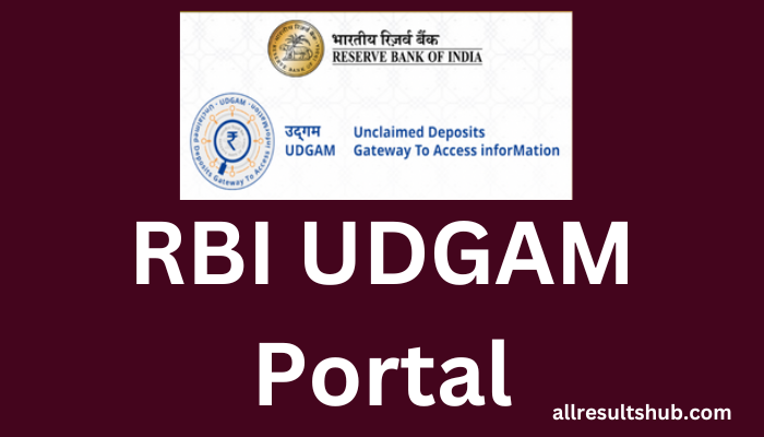 RBI UDGAM Portal